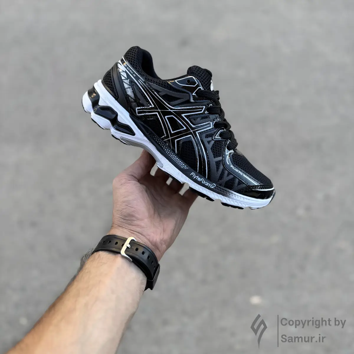 گالری تصاویر کتونی اسیکس کایانو 20 مشکی سفید